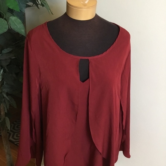 Relativity XL NWT open sleeve Blouse - Picture 2 of 16